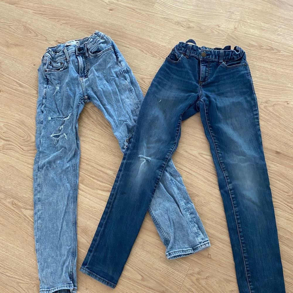 2 pairs of boys super skinny jeans size 11/12